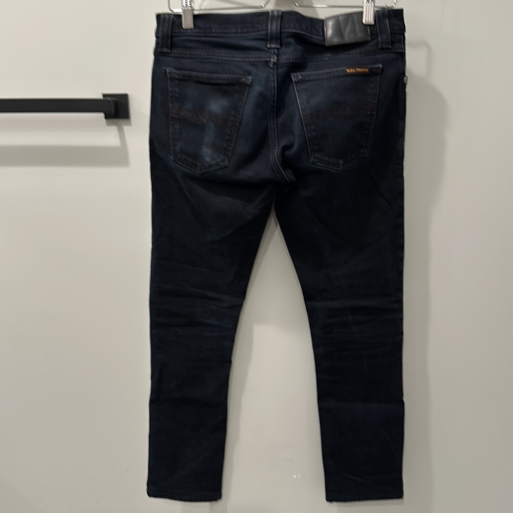 Nudie Jeans “Tight Long John” organic black skinny jeans. - Picture 5 of 7